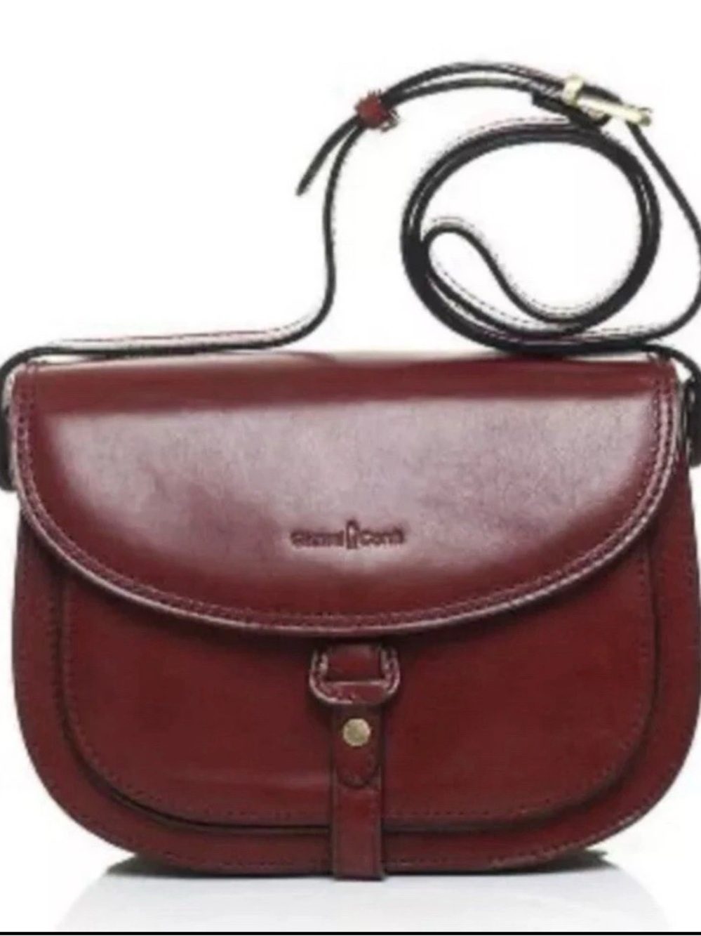 Gianni Conti Brown Leather Crossbody Bag Made In Italy